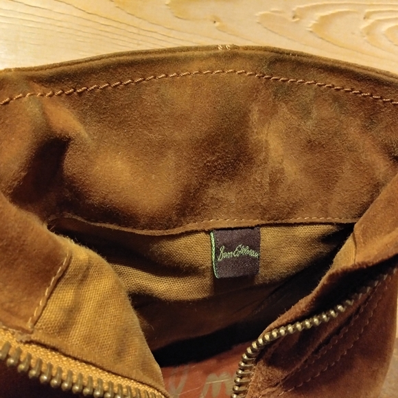 Sam Edelman Sz 10M Louie Cognac Suede Leather Fringe Bootie Brown Cowboy Heel - Picture 11 of 14